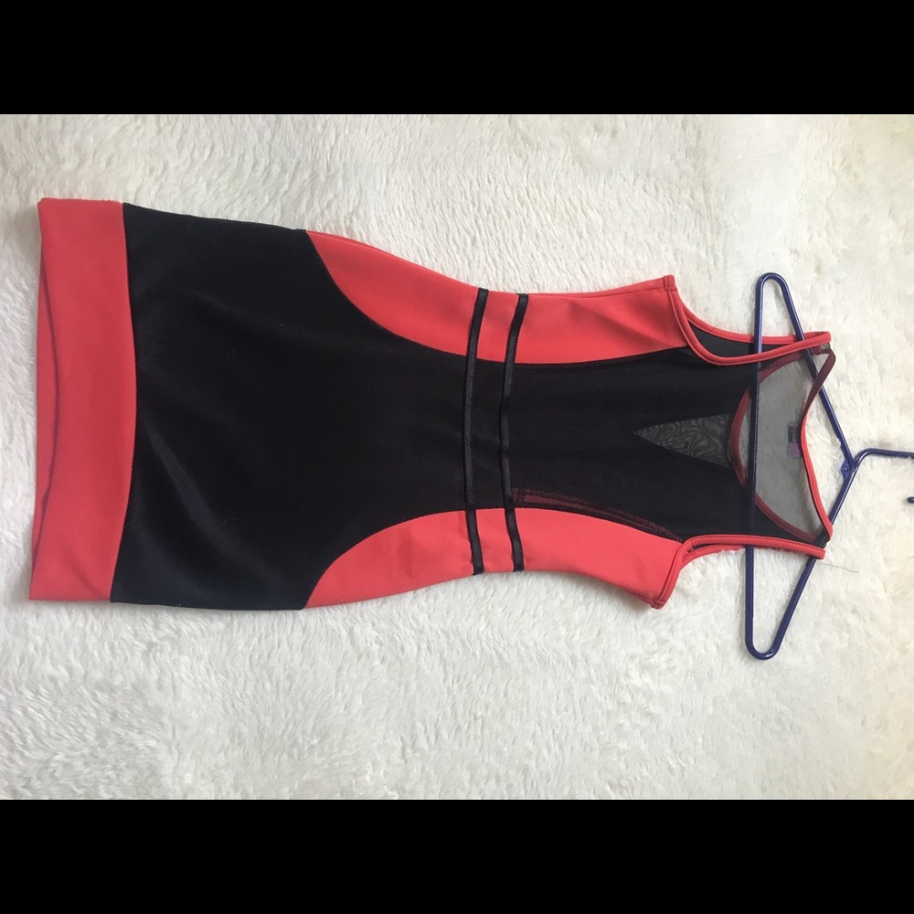 Dress black and pink